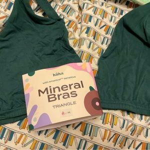 Huha mineral triangle bra size 3x green nwt